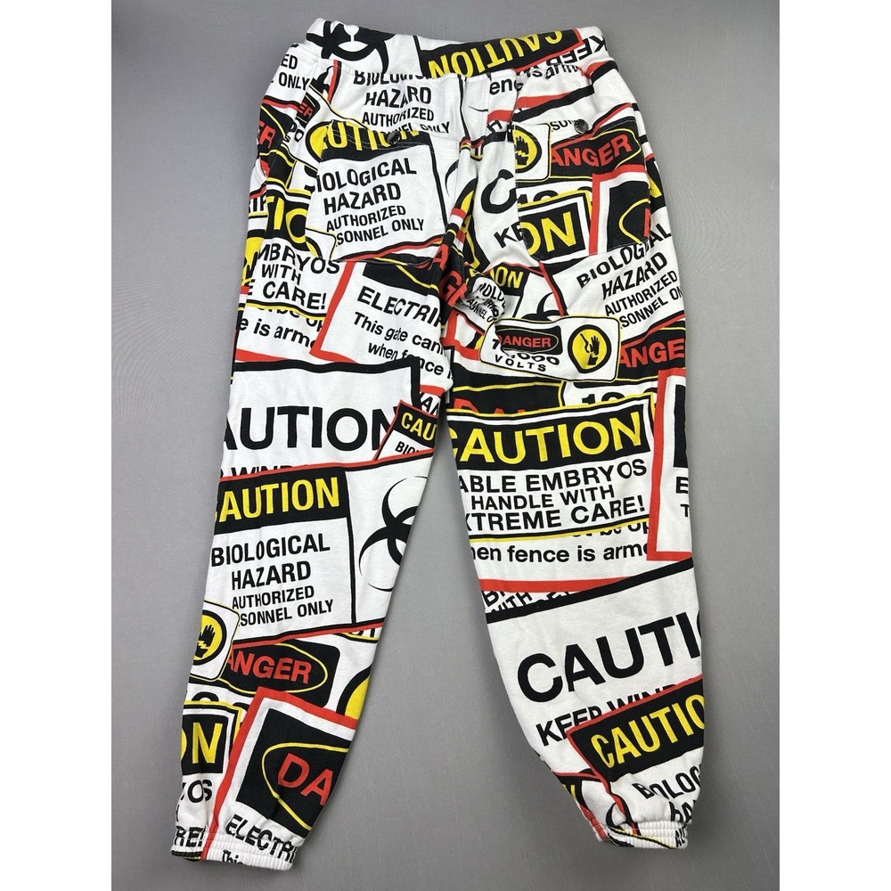 Jurassic Park Men's S The Hundreds Graphic Sweatpants‎ Danger Signs Joggers READ - Picture 11 of 14